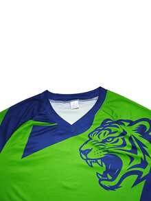 DONUTFOX 2026 New Creative Tiger Head Design Motorcycle Riding Long Sleeve T-Shirt Off-Road Motorcycle T-Shirt Men's Riding Shirt Men's Fitness Shirt - Green - View 3