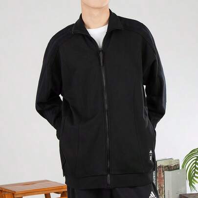 Adidas男裝外套春季新款武極系列訓練運動健身休閒立領外套JI8703