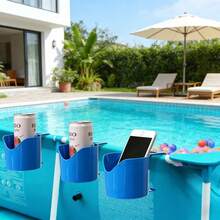 1/2pcs Swimming Pool Storage Rack, Pool Drink/Beer Cup Holder, Soap Dispenser, Gardening Tools And Pool Accessories, Pool Float, Pool Supplies, Pool Management Holiday Essentials, Swimming Gear, Swimming Necessities (Recommend Purchasing Multiple Items For Better User Experience.) - Multicolor - View 5