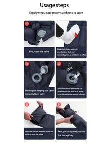 Outdoor Camping Inflatable Sleeping Pad With Pillow, Ultra-Light Air Mattress With Built-In Air Pump, Hiking - Self Inflating Model - View 3