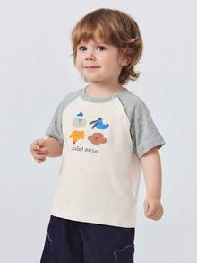 mini bala Áo thun trẻ em 100% cotton, mềm mại, thoáng khí, nhẹ, thích hợp mặc mùa hè, mẫu mới năm 2026. - tông màu trắng xám - Xem 3