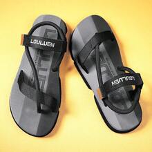 Sandalias para Hombre con Suela Suave, Sandalias Versátiles para Exteriores, Sandalias Casuales Transpirables para Playa - Negro - Ver 5