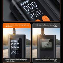 Tire Inflator Portable Air Compressor, 150 PSI Cordless Smart Air Pump With LED Light & Digital Pressure Gauge, Built-In 7.4V 1500MAH. Includes Multiple Inflation Accessories. Suitable For Cars/Motorcycles/Balls/Air Mattresses. - Black - View 6
