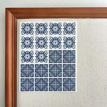 Papel de transferencia de arcilla con patrón de azulejos estilo bohemio, papel de transferencia de arcilla polimérica con patrón floral tradicional de porcelana azul y blanca, papel de transferencia mágico para hacer joyas y aretes de arcilla polimérica - Multicolor - Ver 17