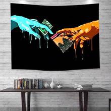 Colorful Artistic Canvas Tapestry Wall Hanging - Decor For Living Room, Bedroom, Dorm Decor & Parties - Gift For Birthdays Room Decoration - Multicolor - View 3