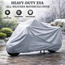 重型 PEVA 全天候電動單車車罩，防水、抗 UV、防塵、防雪，適用於大多數機車與摩托車，可折疊耐用，戶外存放四季保護 - A - 查看 4