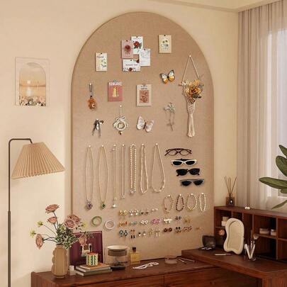 1 pieza Tablero decorativo arqueado, Tablero de exhibición de fotos para el hogar, Organizador de almacenamiento y decoración independiente