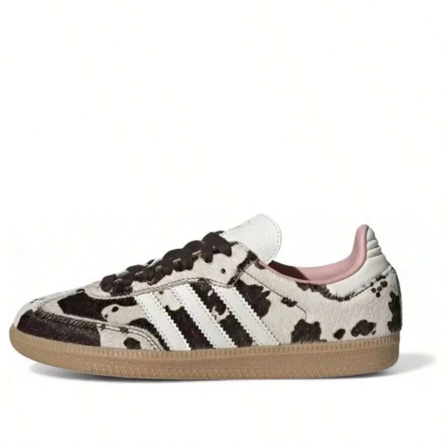 Adidas Wmns Samba OG 'Maroon Cream White Gold'IH3979 Christmas Gift | Retro Heritage Style, Timeless Silhouette - 乳牛紋印花 - View 1