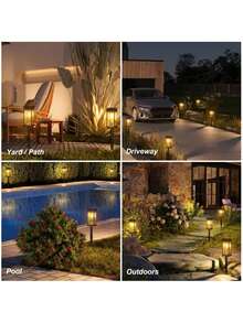 1/2pcs Solar Path Lights, Solar Garden Decor Landscape Lights, Outdoor Solar Lighting, Suitable For Walkway, Yard, Backyard, Lawn Lighting Decoration - One Size Fits All - View 7