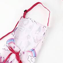 1 Set Kids Baking Apron Set, 3 Pcs: Apron + Chef Hat + Gloves, Pink Fantasy Painting/Green Dinosaur Pattern Optional, Stain & Scald Resistant Baking Set, Parent-Child DIY Baking Tools, Baby Chef Outfit, Birthday Gift, Cute Cartoon Children Chef Uniform, Adjustable Parent-Child DIY Chef Outfit - Multicolor - View 6
