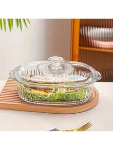 1.9QT Borosilicate Glass Saucepan With Lid - Suitable For Use In Ovens And Microwave Ovens, Transparent Heat-Resistant Baking Dish, Sturdy Handle Design, Suitable For Pasta, Stews, Etc. For Multiple Diners -  Compatible With All Stoves - View 3