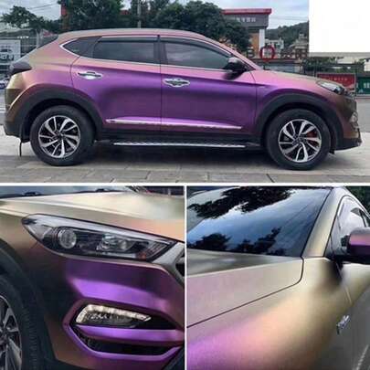 Màng bọc xe hơi đổi màu mờ - Dễ dàng dán và gỡ bỏ, phù hợp cho ô tô, xe máy, xe đạp, v.v.! Màng bọc nội thất và ngoại thất xe hơi để thay đổi màu sắc.