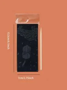 12张彩色刮画纸，DIY手工刮画，配竹签 - 12張/包圖案隨機 - 查看 2