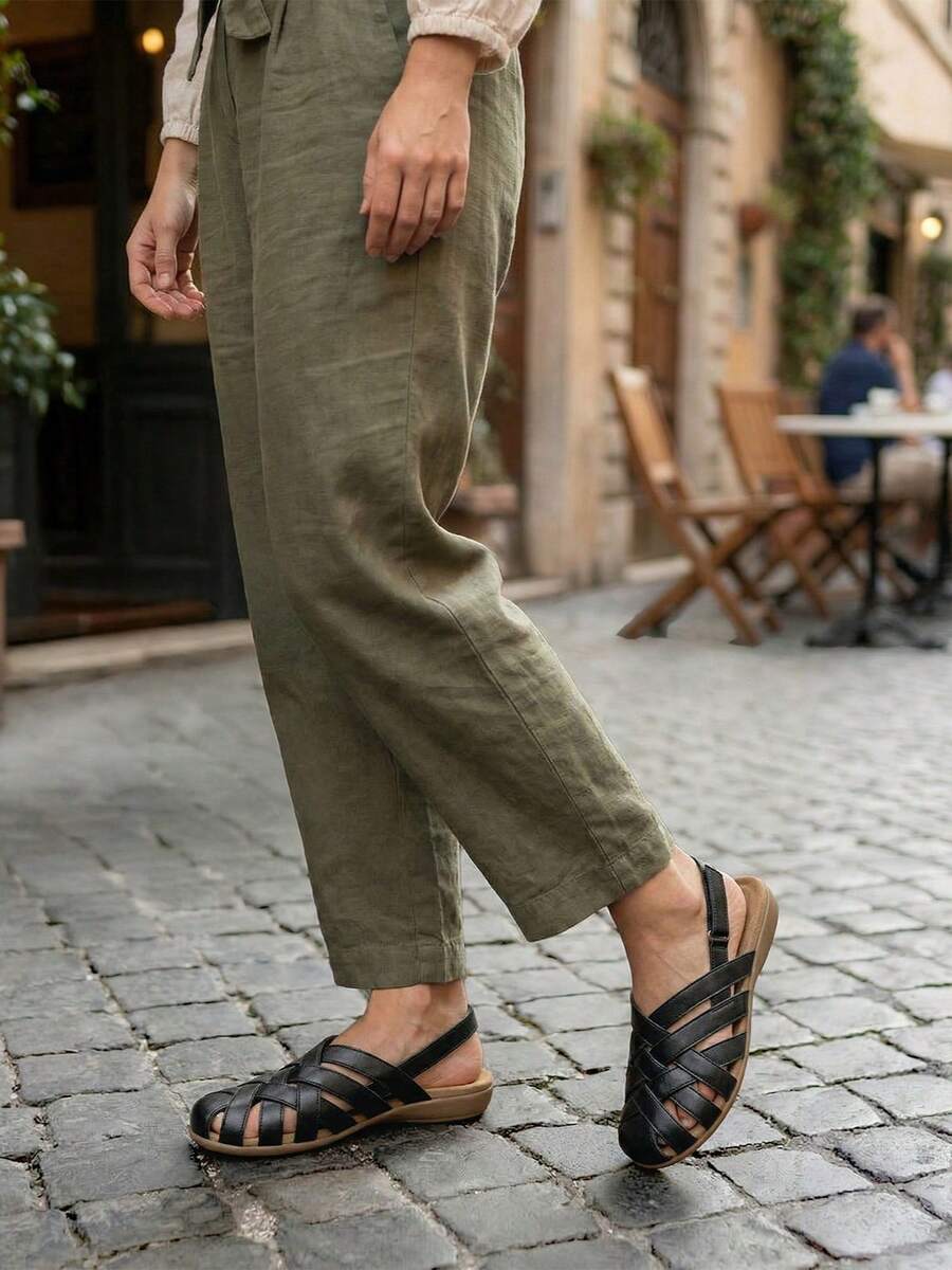 Rihero Closed Toe Sandals Women Comfortable Arch Support Fisherman Walking Sandals With Adjustable Strap Crafted From Quality, Durable Material That Resists Daily Wear While Keeping A Smooth, Polished Finish. Ideal For Pairing With Pants, Shorts, And Dresses - 黑色 - 查看 1