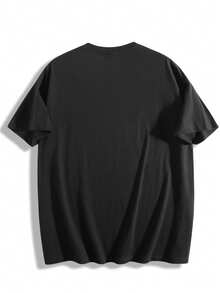 1 pieza Camisetas de mujer, formal ajustado manga corta algodón, toy primavera para oficina, transpirable - Negro - Ver 2