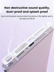极简合金防尘塞 2 件装,金属防尘贴,适用于 Galaxy S24 Ultra/S26 Ultra/S26/S25/S26+,集成金属扬声器格栅,极简充电口防尘塞,金属防刮膜,春季礼品 - 銀色 - 查看 8