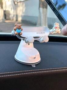 New Car Phone Holder - Dashboard Suction Cup Holder, Gravity Auto Clamping, Shock-Proof Stable, Foldable Design, Cute "Hi, I'm Baby" Text, Universal Fit, Suitable For Navigation, Ideal For Female Drivers - Upgraded Version - View 4