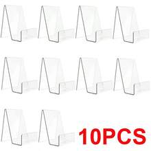 5/10X Acrylic Book, Phone Display Stand Perspex Plastic Retail Cookbook Holder M - View 11