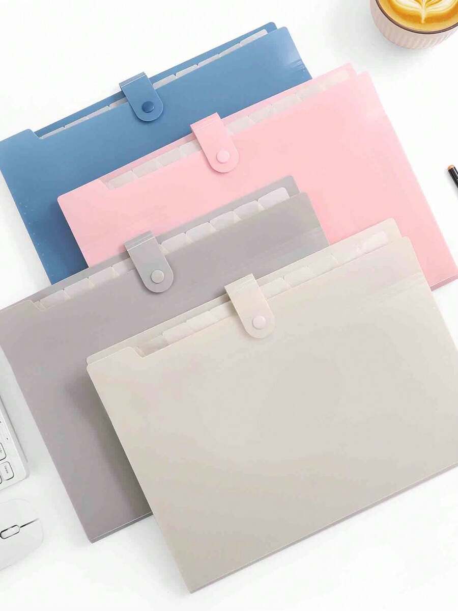SKYDUE A4 可扩展文件袋，带 8 个隔层，A4 文件袋/文件收纳袋，适用于办公室、家庭和学校 - 多色 - 查看 1