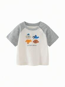 mini bala Áo thun trẻ em 100% cotton, mềm mại, thoáng khí, nhẹ, thích hợp mặc mùa hè, mẫu mới năm 2026. - tông màu trắng xám - Xem 4