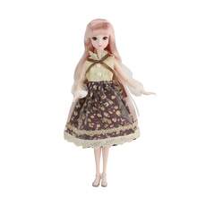 30厘米可收藏时尚娃娃，身着优雅连衣裙，身体可活动，妆容精致，脚踩香槟色高跟鞋，可爱女孩玩具 - 整個娃娃 - 查看 9