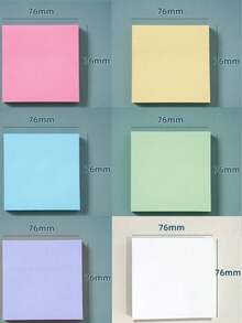 100 Sheets Self-Adhesive Sticky Notes With Strong Adhesion, Waterproof, Reusable, Traceless Removal And Smooth Writing. Ideal For School, Study, Office, Notebooks, Planners, Diaries, Messages And Marking. - Multicolor - View 12