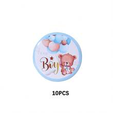 Conjunto de 10/20/30/60/100 broches de urso para revelação de gênero, emblemas para times de meninos ou meninas, ideais para jogos de festa, decoração, lembrancinhas de chá de bebê, broches para revelação de gênero, emblemas para times de meninos e emblemas para times de meninas. - Multicolorido - Ver 9