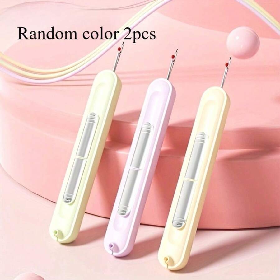 An Easy-To-Use Threading Tool For The Elderly - A Multi-Functional Hand Sewing Tool With Built-In Thread Remover, Thread Stripper And Threading Mechanism, Available In Various Colors - Random Color - View 1