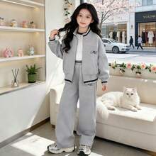 Tween Girls Outerwear Co-Ords - Light Grey - View 8
