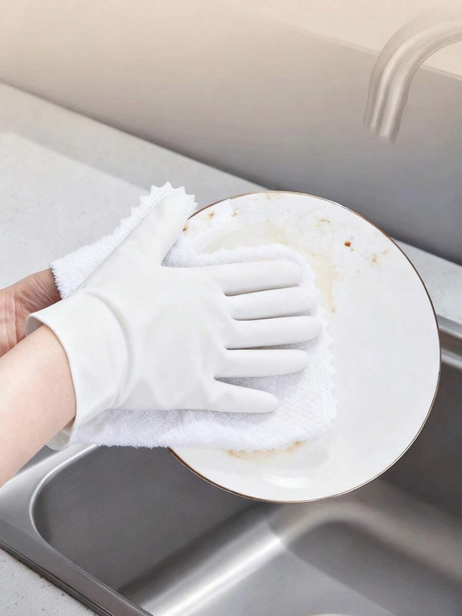 10/50只装清洁手套，厨房清洁手套，柔软清洁布，干湿两用，可用于洗碗、除尘、擦窗、深度清洁，适用于厨房、浴室、客厅、电子产品清洁 - 高品质家用清洁手套
