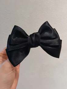 4pcs Women 12cm/4.72in Cute Pink White Black Red Bow Hair Clips, Princess Hair Accessories Hair Clips Duck Mouth Clips Barrette Hair Accessories, Fashion Versatile, Elegant Minimalist, Solid Color Hair Claws, Suitable For Daily, Casual, Party, Beach, Vacation, Hairstyle Design, Face Washing/Hair Washing, Makeup, Clothing Accessories, Spring Hair Clips, Summer Hair Clips, Autumn Hair Accessories, Winter Hair Clips - Multicolor - View 8