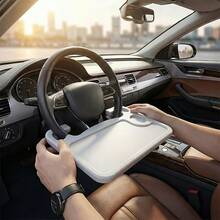 2-in-1 Lenkrad Tablett | Multifunktionales Auto Tablett und Laptop Tablett mit Getränkehalter | Hergestellt aus hochfestem ABS Material, langanhaltend | Geeignet für Limousinen, SUVs, Lkws und Wohnmobile | Unverzichtbar zum Essen, Arbeiten und Schreiben beim Parken | Minimalistisches Design verbessert die Nutzung des Stauraums im Auto | Unverzichtbares Kfz-Zubehör für Frauen und Reisende, steigert den Komfort und die Bequemlichkeit im Auto - Mehrfarbig - Übersicht 4