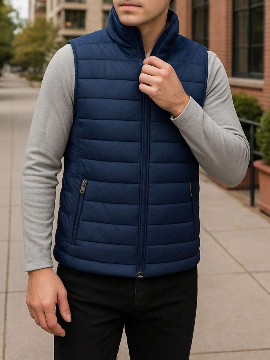 HPC POLO Men's Casual Vest - Nice, Lightweight, Comfortable - 藏蓝色 - 查看 1