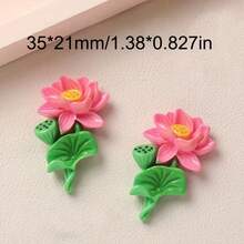 2个/6个/8个/10个装 花卉昆虫树脂造型冰箱贴 - 椭圆形装饰磁贴，适用于厨房、办公室、白板、储物柜、洗碗机，圣诞节、母亲节、毕业礼物，可爱设计，色彩鲜艳 - 多色 - 查看 9