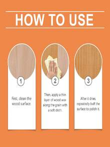 JUE FISH 木材护理抛光蜂蜡，家具翻新增亮剂和除油剂，易于涂抹且不留残余物，可为木质表面提供完美的抛光效果。 - 固體 - 查看 4