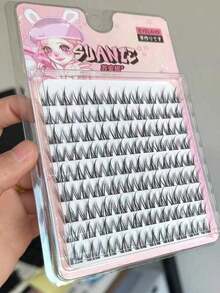 90 Clustered Segmented Dog-Like Faux Eyelashes With 9 Rows Large Capacity Realistic Plush Feeling Slouchy Man Triple-Set False Eyelashes For Lash Extension, Magnifying Eyes With Ultra-Thin Black Stem For Daily Commuting, Portable, Reusable And Comfortable To Wear Without Irritation Lash Clusters, Eyelash Clusters, Individual Eyelashes, Lashes, Fake Lashes - C - Xem 5