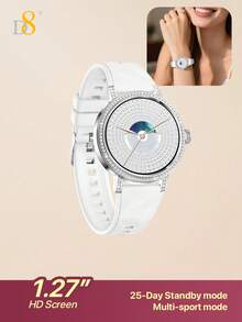 D8 Smart Watch For Women, Stylish Ladies Smartwatch With 1.27" HD Full Touch Screen (Clear In Sunlight). Support Bluetooth Calling - Make/Receive Calls From Wrist, Ideal For Office Ladies, Busy Moms, Outdoor Lovers. Built-In Health Monitoring: Real-Time Heart Rate, Blood Pressure, Blood Oxygen Tracking, Sleep Analysis (Deep/Light/Awake), Helps Manage Daily Health. - View 9