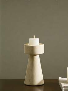 1pc/2pcs Geometric Scaly Vintage Japanese Style Candle Holder, Abstract Art Decor, Suitable For Hotel Lobby, Exhibition Hall And Indoor Decoration - High Pillar - View 4