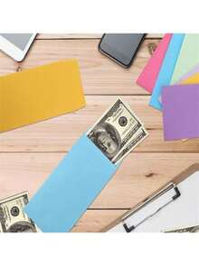 100pcs/Pack Random Color Self-Seal Colored Envelopes, For Cash, Paychecks, Saving, Coins, Currency, Letters - Standard Model - View 3