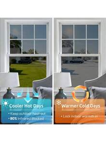 One-Time Use Privacy Window Film, Comes With Tool, Blocks UV Rays, Heat Insulation, Static Cling No Adhesive, See Outside But Not Inside During Daytime - Heat Insulation Film - View 6