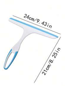 Soft Rubber Glass Squeegee, Ergonomic Handle Design For Comfortable Grip, Suitable For Home & Commercial Cleaning: Washing Windows, Bathroom Glass, Tiles, Mirrors; Hotel, Restaurant, Public Restroom Glass/Tile Cleaning, Removes Water Stains And Dirt For A Streak-Free Clean - Multicolor - View 4