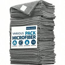 Juego de paños de limpieza multicolor, adecuados para superficies planas, ultra suaves, de secado rápido y absorbentes para la cocina, el baño, el hogar y los proveedores domésticos, con múltiples opciones de color (negro, gris, colores mezclados) - Multicolor - Ver 17
