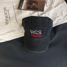 小众设计可爱猫咪刺绣棒球帽，百搭街头风防晒帽，女士春夏款 - A - 查看 9