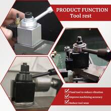 AXA Tool Post 250-101T Quick Change Tool Post Holder Up To 12 Inch Swing - Black - View 4