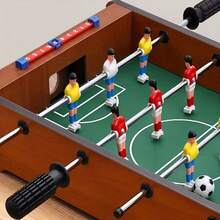 Mini table de football de bureau - Jeu d'intérieur/extérieur pour 2 joueurs, équipé d'un terrain de jeu de style officiel, de buts et de figurines - Construction en bois synthétique durable, convient pour les soirées de jeux en famille, les fêtes d'anniversaire, les célébrations de football - Sans piles ni alimentation électrique - Conception compacte et gain de place, idéal pour les jeux d'intérieur, les divertissements extérieurs, la configuration classique de football, construction robuste, activité de football à 2 joueurs, passionnés de sports, invités de fête, accessoires de football, jeux de table, baby-foot, cadeau de football, jeux de société, cadeau du nouvel an - Tabac - Voir 9