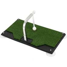 HOHOBLA Golf Swing Trainer - Golf Training Equipment With 5 Height Adjustments - Club Practice Simulator In Home & Indoor - Portable Golf Swing Practice Mat - 綠色 - 查看 5