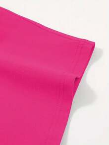 Women'S Slim-Fit Cropped T-Shirt With Elastic Waist Design - Lightweight Short Sleeve Round Neck Top, White With Bold "I Identify As A Problem" Slogan Print, Casual & Party Wear, All-Season Comfort, Versatile Everyday Statement Tee, Round-Neck Short Sleeve Top With Graphic Print, Comfortable And Stylish For Daily And Party Outfits, Locally Deliverable, Relaxed Fit For A Flattering Silhouette, Slogan Print For A Look, Lightweight Fabric For Comfort, Perfect For Casual, Women's Crop Top Tee - Chic Basic - 玫紅色 - 查看 6