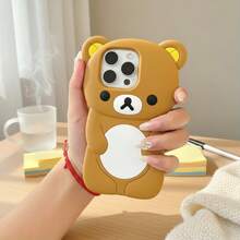 1 Latest 3D Cute Bear Phone Case, Soft And Skin-Friendly, Suitable As A Gift For Men And Women During Holidays, High-Quality, Fully Protective And Anti-Drop, Compatible With Apple 11/12/13/14/15/16.Holiday AccessoriesFashion Phone Cases.Anti-Scratch For Men/Women Accsesories.Precise Cutouts Novelty Cases.17 Case.17 Pro Case.Anti-Fall Shock-Proof Durable - màu trắng nhạt - Xem 3