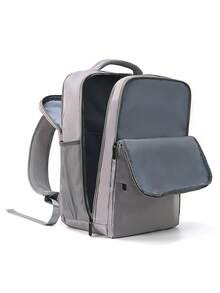 1 pieza Mochila de viaje talla vendida, Mochila de negocios para viajes al trabajo, Mochila de vacaciones, Mochila deúltiples capas, Mochila para portátil, Mochila casual, Mochila - Beis - Ver 5