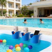 1/2pcs Swimming Pool Storage Rack, Pool Drink/Beer Cup Holder, Soap Dispenser, Gardening Tools And Pool Accessories, Pool Float, Pool Supplies, Pool Management Holiday Essentials, Swimming Gear, Swimming Necessities (Recommend Purchasing Multiple Items For Better User Experience.) - Multicolor - View 6